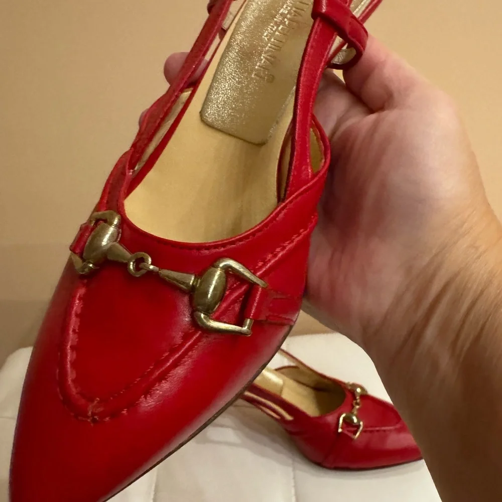 NWT. Loretta Petinari Elegant Red Women's Heels. Made in Italy. Leather - Picture 9 of 9